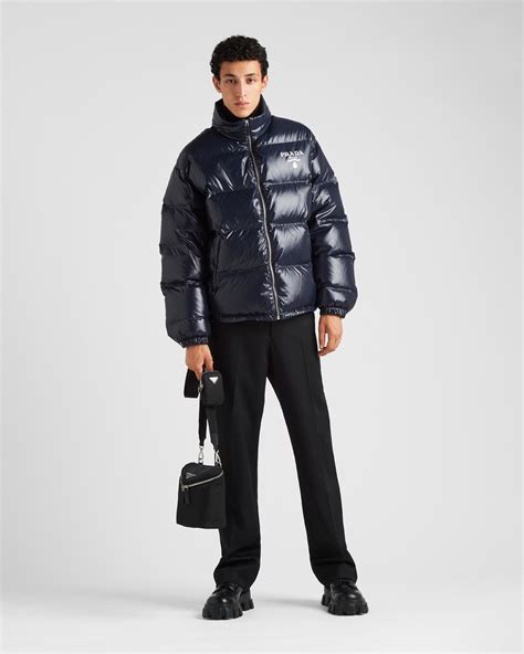 prada blue coat mens|Prada down jacket men's.